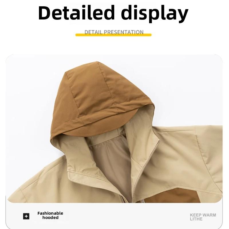 Cozy Up Men's Hooded Jackets Outdoor Waterproof Dustproof Coat Women Mountaineering Clothing Zipper Jacket Unisex