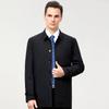 Деловой мужской пиджак с лацканами, весенняя новинка, ветровка для пригородных поездок, для людей среднего возраста, средней длины