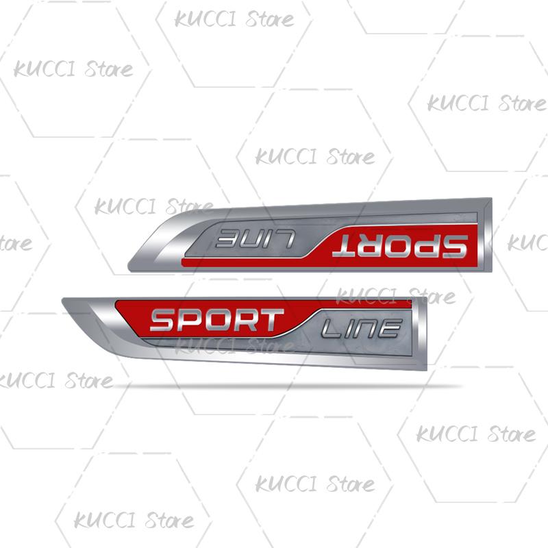 MBOF6 3D Car Sticker Sport Line Logo Metal Emblem Badge Decals For Skoda Fabia Octavia Rapid Citigo Roomster Kodiaq Karoq Superb Scala