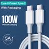 100 Вт USB C-Type C кабель 5A быстрая зарядка телефон шнур данных для iPhone 15 Pro Max Xiaomi 13 POCO Samsung Macbook iPad 3m