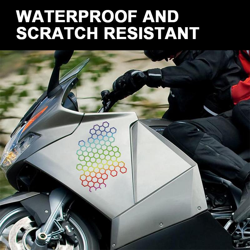 SEAMETAL Сотовая наклейка на мотоцикл, наклейки на шлем, наклейки на шлем, водонепроницаемые