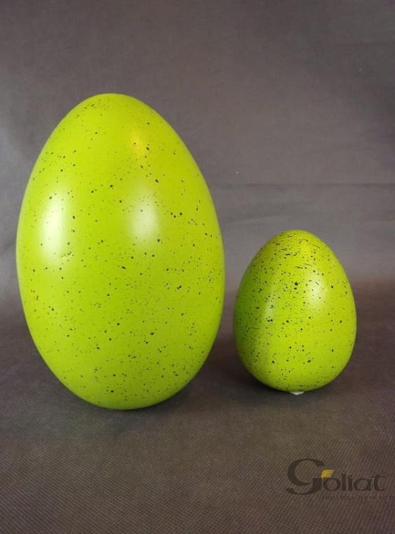 Ceramic standing egg in celadon color 15x10 cm