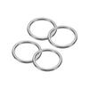 PATIKIL 1" бесшовное металлическое уплотнительное кольцо 4 шт. в упаковке из нержавеющей стали 304, массивное круглое кольцо, макраме, сделай сам, фурнитура для ремня, поводка для собак 3x25 мм