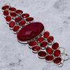 Ruby(Simulated) Gemstone Handmade 925 Sterling Silver Bracelet 7-8" P5c02