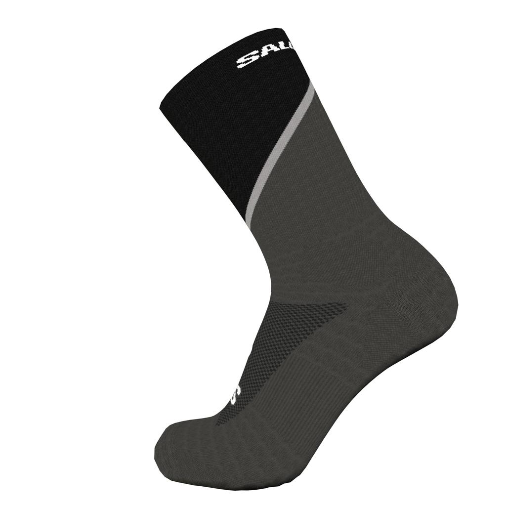 Salomon Men's PULSE CREW Socks, LC2165600, Black/Monument/Magnet, Medium