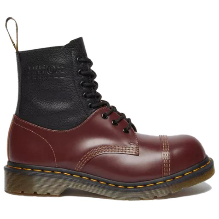 Доктор. Martens MM6 Maison Margiela x 1460 Twisted and Reimagined Oxblood Black Unisex Sneakers Red 32186601