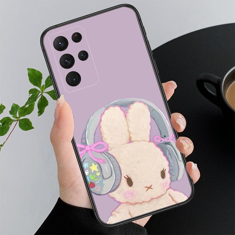 Милый мультяшный кролик Чехол для телефона Funda Для Samsung Galaxy S25 S24 S23 S22 S21 Ultra S24 S23 S22 S21 S25 Plus S24 S20 FE