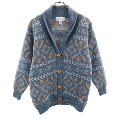 PETITE SOPHISTICATE 90-е Старый комбинезон с ручкой Трикотажный кардиган с шалевым воротником и длинными рукавами Женский Б/у