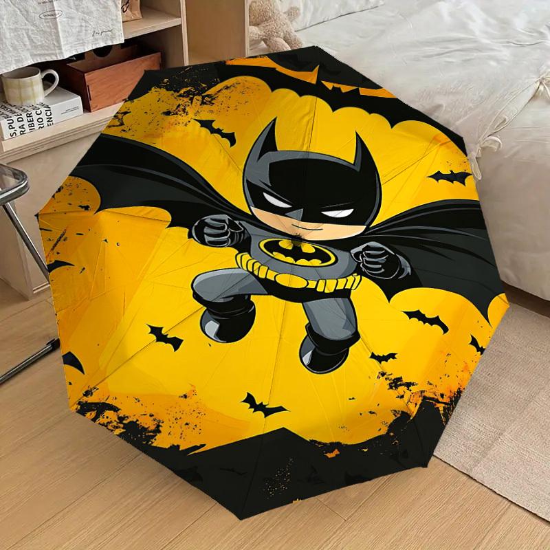 1PC Warner Batman Halloween Automatic Open/Close Umbrella with Windproof, 9-Rib Sturdy Canopy, Durable Ribs1226A