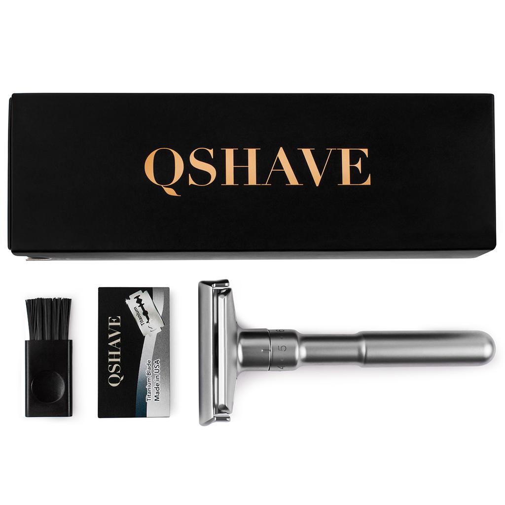 QSHAVE Adjustable Safety Razor Double Edge Mens Shaving Shaver