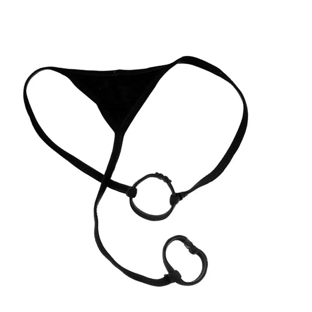 Трусы Мужские Брифы Все Сезоны Мужской Рукав для Пениса Мешочек Т-спинка Стринги Нижнее Белье Бикини Дышащие Стринги Полые