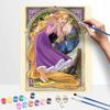 Disney Rapunzel Tangled oil paint by numbers painting kit handmade diy home decor gifts wall art canvas pictures for living room decor