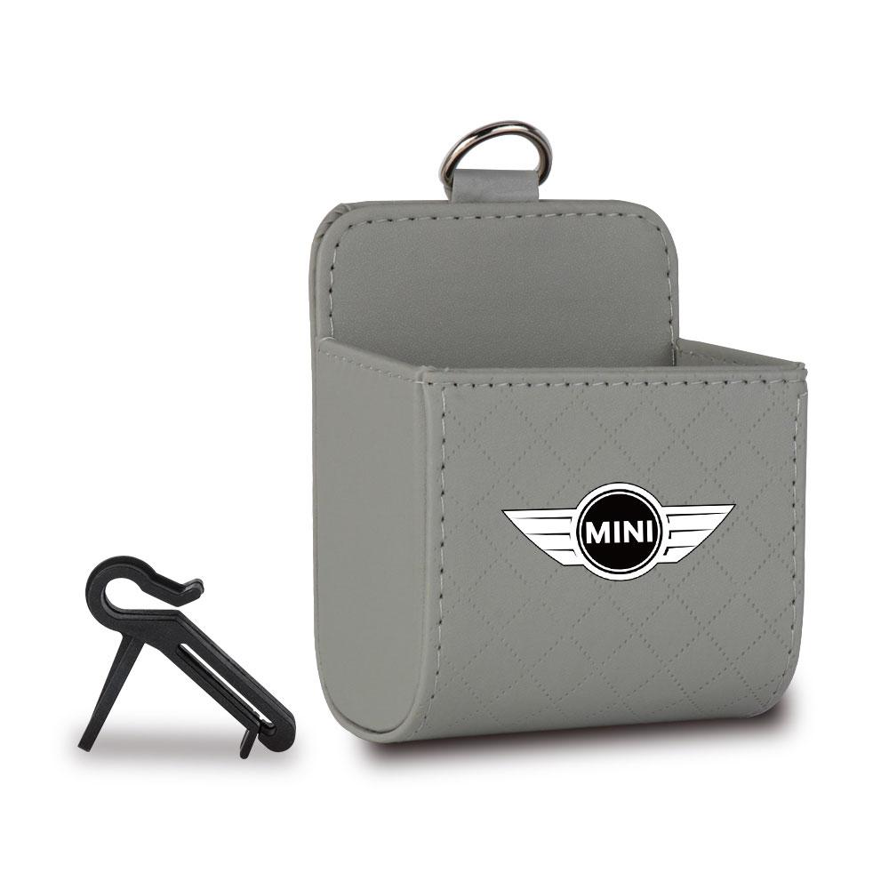 Car Logo Air Outlet Storage Box Case Organizer Auto Interior Accessories For MINI Cooper JCW WORKS R55 R56 F55 F56 R57 R58 R59 qclyn77