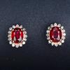 Серьги "Дукесса" из розового золота с зеленым рубином - Элегантные женские аксессуары