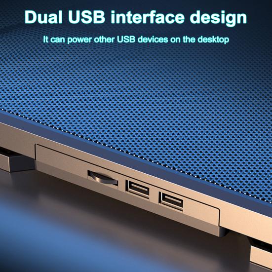 Laptop Cooling Pad Cooling Fans Height with 8 Adjustable Strong Airflow Low Noise