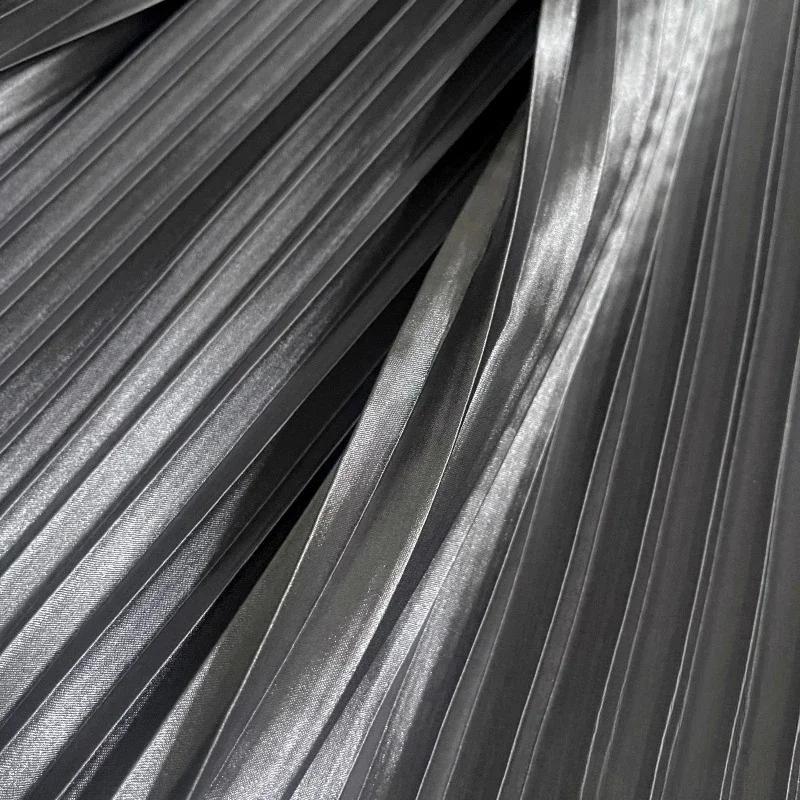 100x150 см плиссированная атласная ткань для рукоделия платье юбка костюм одежда ткань для шитья своими руками мягкая глянцевая гладкая однотонная