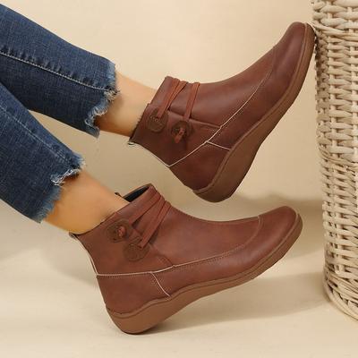 Весенняя и осенняя обувь, удобные женские туфли с круглым носком и плоским дном большого размера