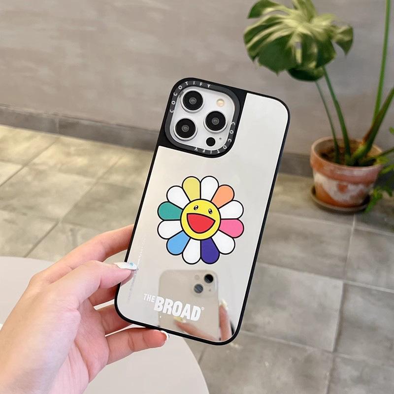 Sunflower suitable for iPhone 16 Pro Apple 15 Promax phone case 12 mirror 13 trendy brand 14 anti drop cover