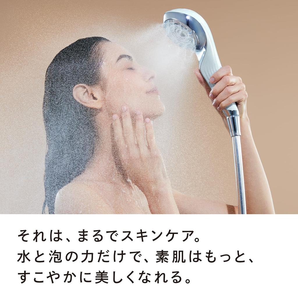 [Official Store Exclusive] ReFa Fine Bubble U/ReFa FINE BUBBLE U White Shower Head with Shopper, Nano Bubble Bath Supplies