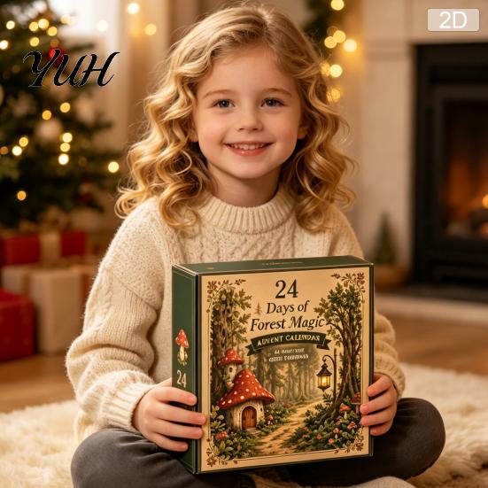 Christmas Gift Box for Family 2026 Spirit Advent Calendar, 24-Day Countdown Mini Figure Set, Elf Alien Calendar Decoration Fairy Ornament Collection,