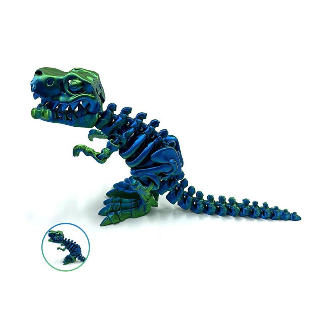 Rotatable 3D Printed Crystal Dinosaur Crystal 3D Articulated Dinosaur Toys Landscaping Decoration