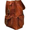 Сумка из натуральной кожи ручной работы, рюкзак на плечо, коричневый для мужчин и женщин, рюкзак-ранец