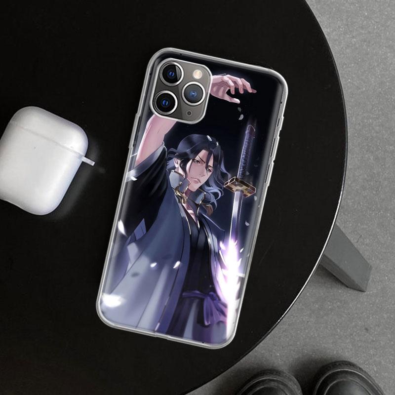 Чехол для телефона Bleach Кучики Бьякуя для iPhone 11 12 13 Mini 14 15 Plus 16 Pro Max 17 Air 7 8 + SE Художественный Индивидуальный Fundas 11