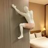 Wall Climbing Man Figurine Adhesive Climber Wall Decoration Modern Wall Art Climber Statue for Home Office Bedroom Living Room