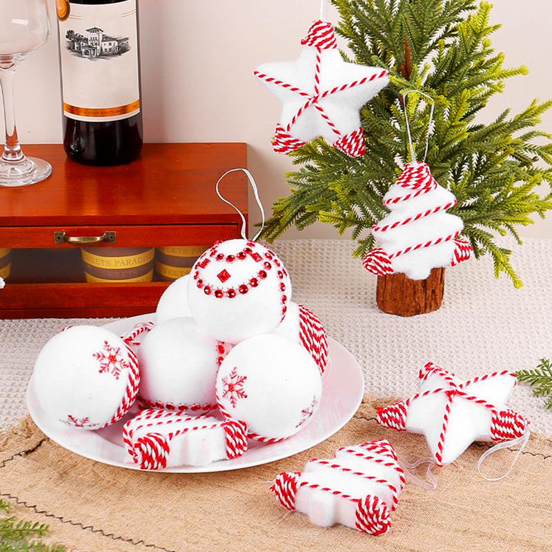 3pcs Christmas Ball Xmas Tree Hanging Ornaments Foam Ball Pendant Christmas Decorations Party Navidad New Year Home Decor