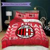 Постельное белье с узором AC Milan Комплект одеяла Пододеяльник Наволочка Домашний Декор Подарок на День Рождения (1 пододеяльник + 2 наволочки без наполнителя)05