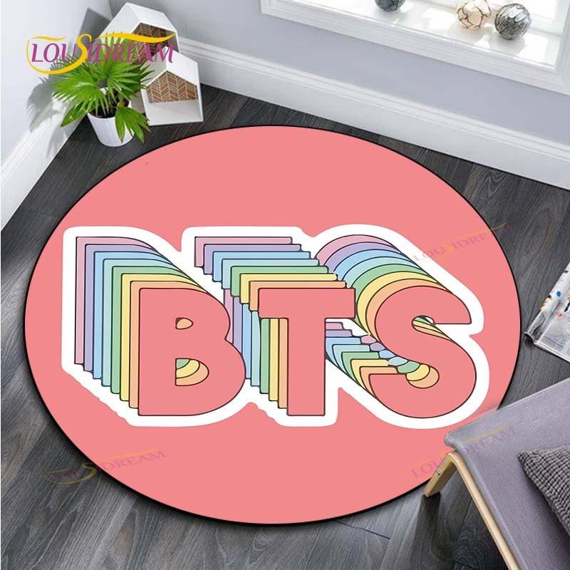 Kpop Bangtan Boys BTS круглый ковер для гостиной, коврик для коврика, коврик для спальни, ковер для детей, ковры для гостиной