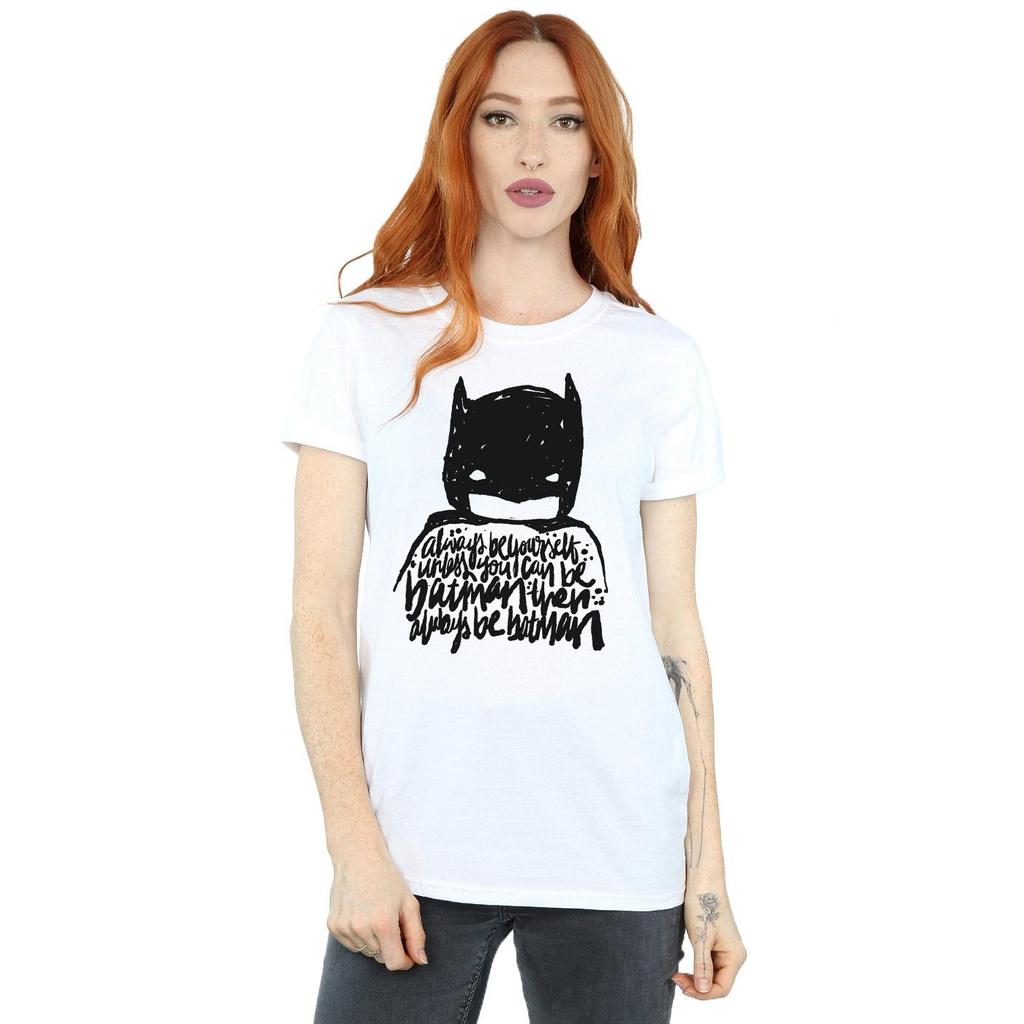 DC Comics Womens/Ladies Batman Always Be Yourself Cotton Boyfriend T-Shirt