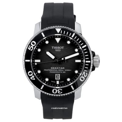Seastar 2000 Professional Powermatic 80 с серым циферблатом Diver's T120.607.17.441.00 T1206071744100 600M Мужские часы