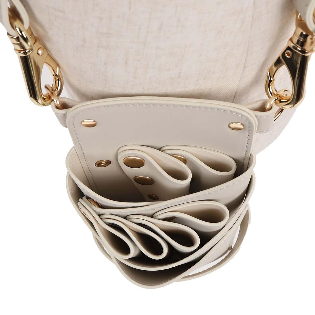 DEEDS Роскошный Стиль Sienna Чехол для Ножниц с Молоком Вмещает Парикмахерский Триммер Цепочка, Латте, 4-6 Ножниц,