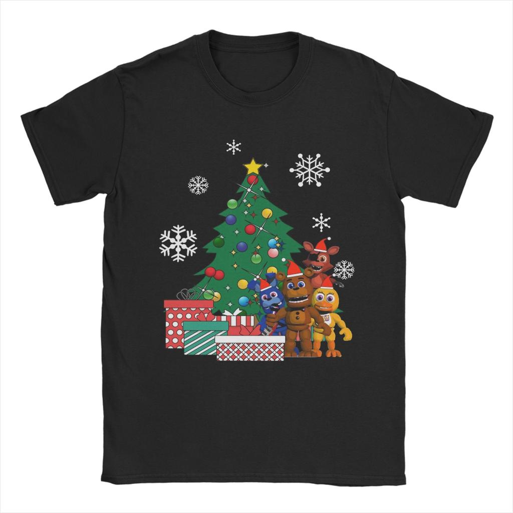 All Seasons FNAF At Freddys T Shirt for Unisex Cotton Tee Shirt Short Sleeve Pure Cotton Tops Streetwear Fashion Casual Tshirt
