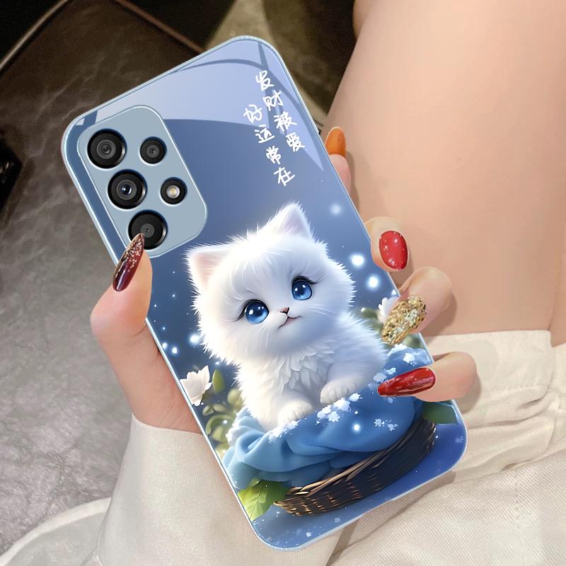 Милая маленькая собачка зеленая для Samsung Galaxy S10 4G S20 11E 30 S21 21Fe 22 S24 Pro S23 Ultra 5G S8 S9 Чехол для телефона из закаленного стекла