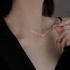 S999 Pure Silver Knotted Necklace Female Niche Design Clavicle Chain Light Luxury High Sense Necklace