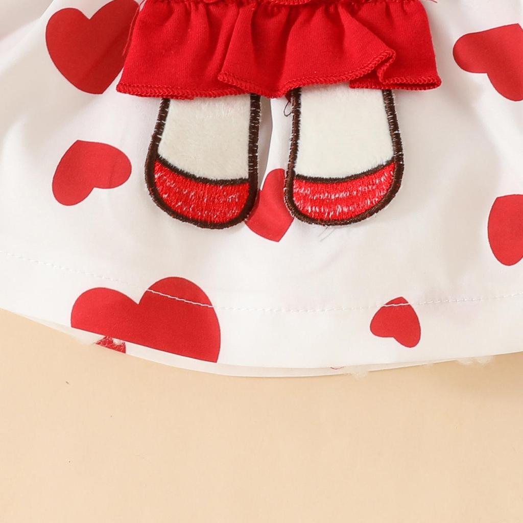 Sweet Cartoon Bear Baby Girl Summer Skirt Set - Includes Solid Color Short-Sleeved Top, Suspender Skirt, and Hairband.