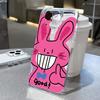 Чехол для телефона Розовый Кролик с большими зубами для iPhone 17 Pro Max 16 Pro 15 Plus 14 13 mini 12 11 16E Plus 17Air Модный Мягкий Чехол