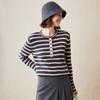 Kemon Boca Women's Striped Round Neck Cashmere Sweater