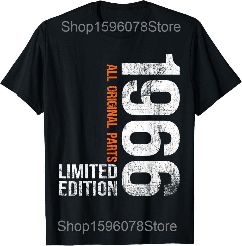 Limited Edition 1966 60th Birthday Gift 60 Years Old Vintage T Shirts Pure Cotton Tee Shirt Short Sleeve Unisex Loose Clothing