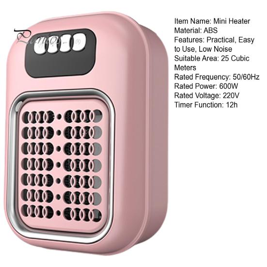 Мини-маленький бытовой обогреватель, электрический обогреватель с широким углом воздушного потока, быстрый нагрев, портативный настенный вентилятор, бесшумный обогреватель для офисных помещений