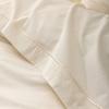 Drap plat percale de coton peigné "Julian" toutes dimensions Coton Pur - 240x300 - Julian Ivoire