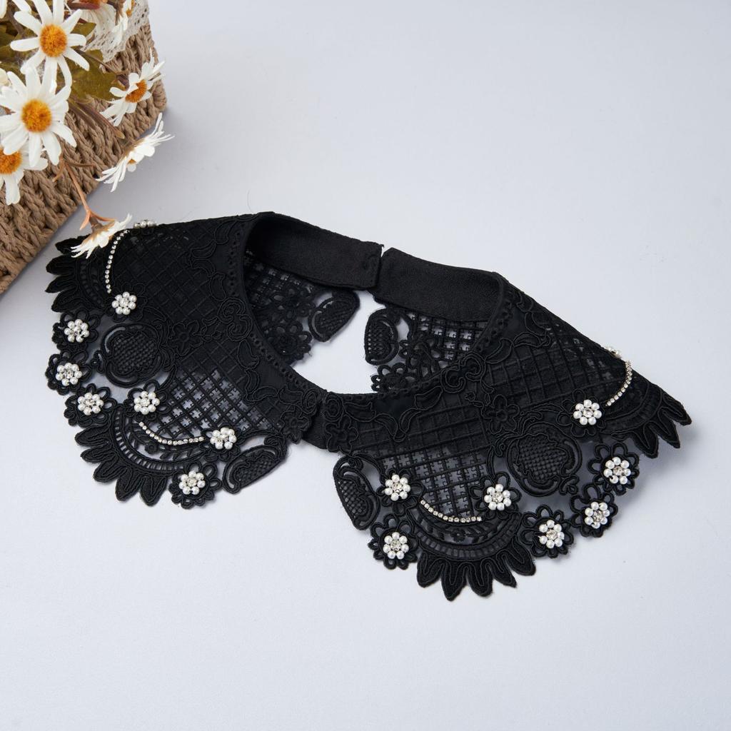 Women Handmade Fake Collar Shawl Decoration Ladies Sweater False Collars Lapel Top Women Apparel Accessories