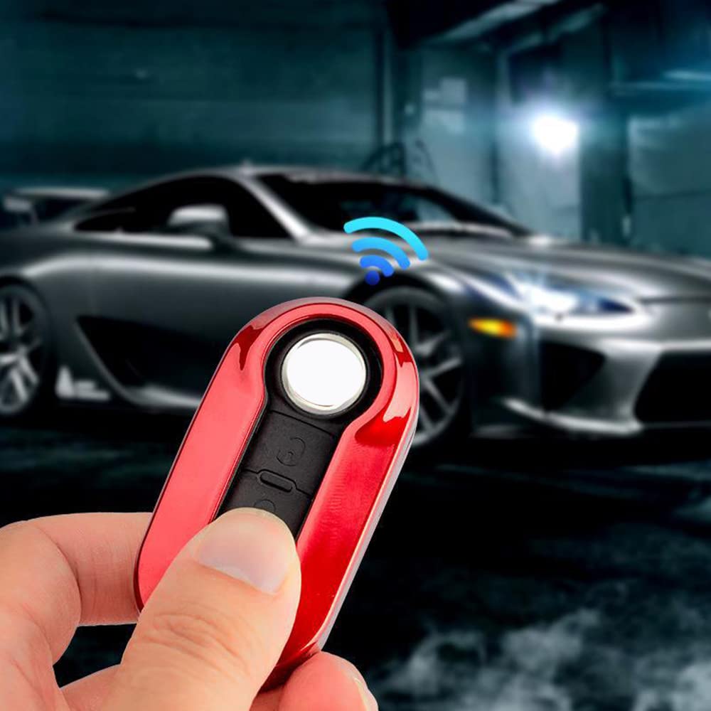 SANRILY Key Case, Key Holder, Key Cover, Key Protection, Compatible with Fiat 500/500C/500L/500X, Anti-Falling, Scratch-Resistant, Stylish, ABS