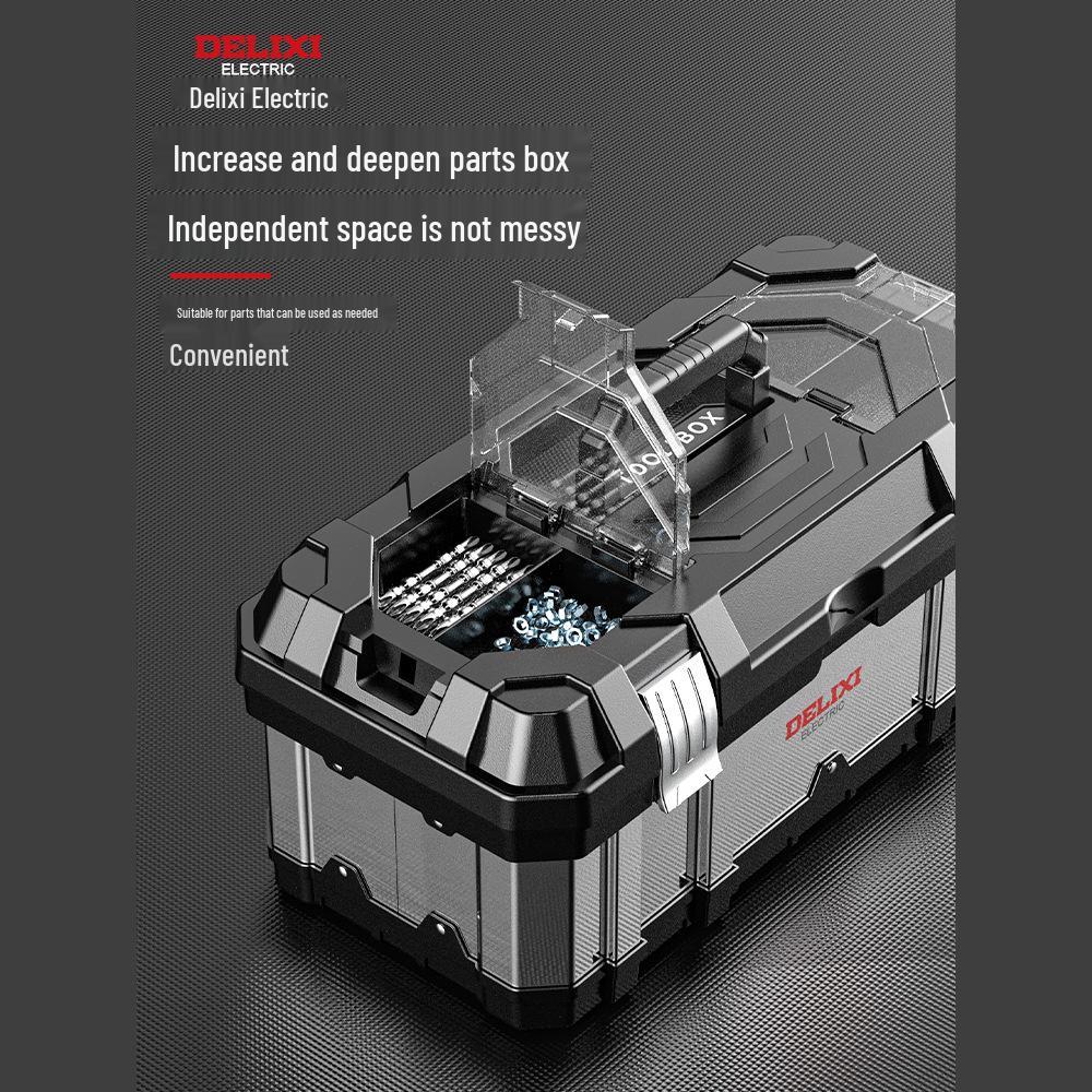 Портативный многофункциональный ящик для инструментов Delixi из нержавеющей стали - для промышленного и бытового использования