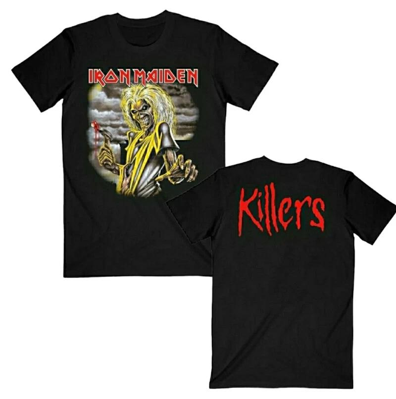 Новая футболка с логотипом группы Iron Maiden Killers Хэви-метал Футболка Унисекс Высококачественная Роскошная Топ Y2k