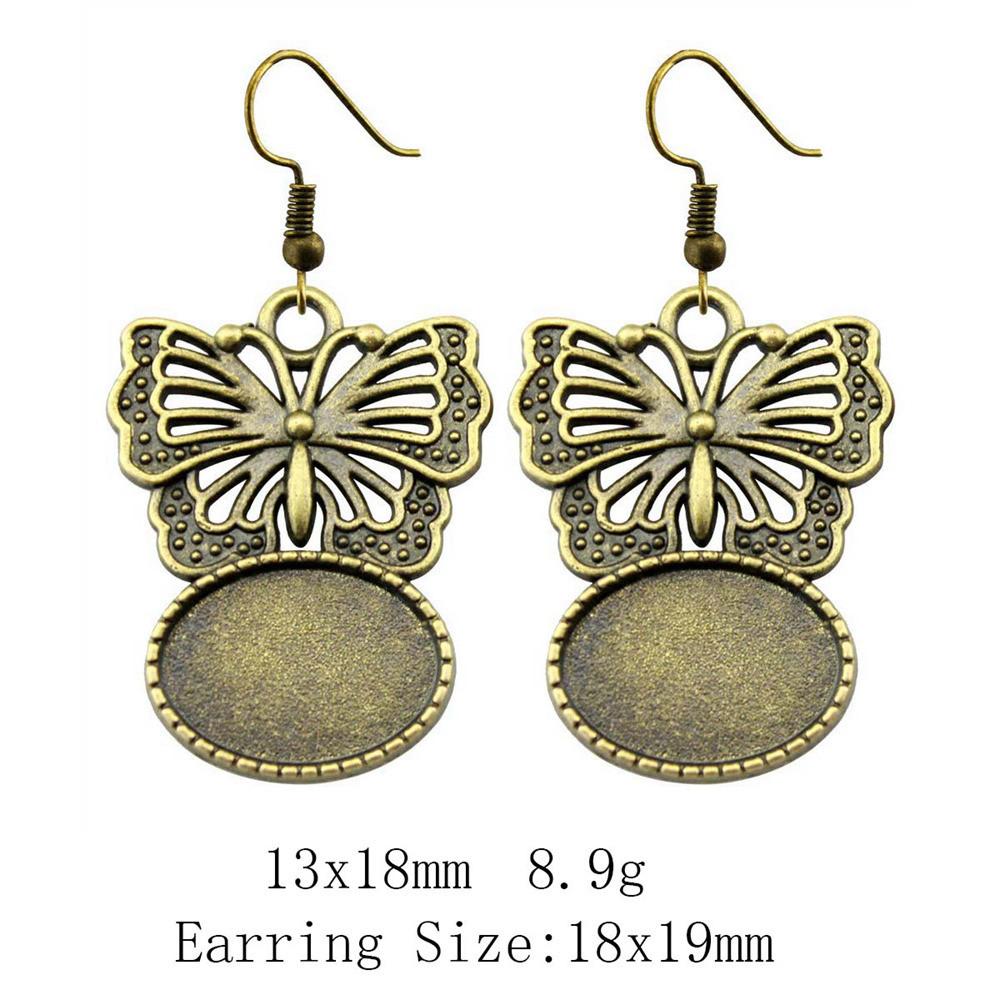 Подарки для женщин Винтажные серьги Овальные серьги-крючки Стеклянный кабошон Основание Подставка Подставка Серьги-подвески и подвески Женские сумки Серьги