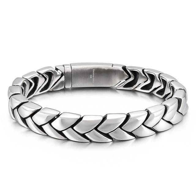 11mm Cast Polished Small Chain Bracelet Men Stainless Steel Trendy Jewelry Newest