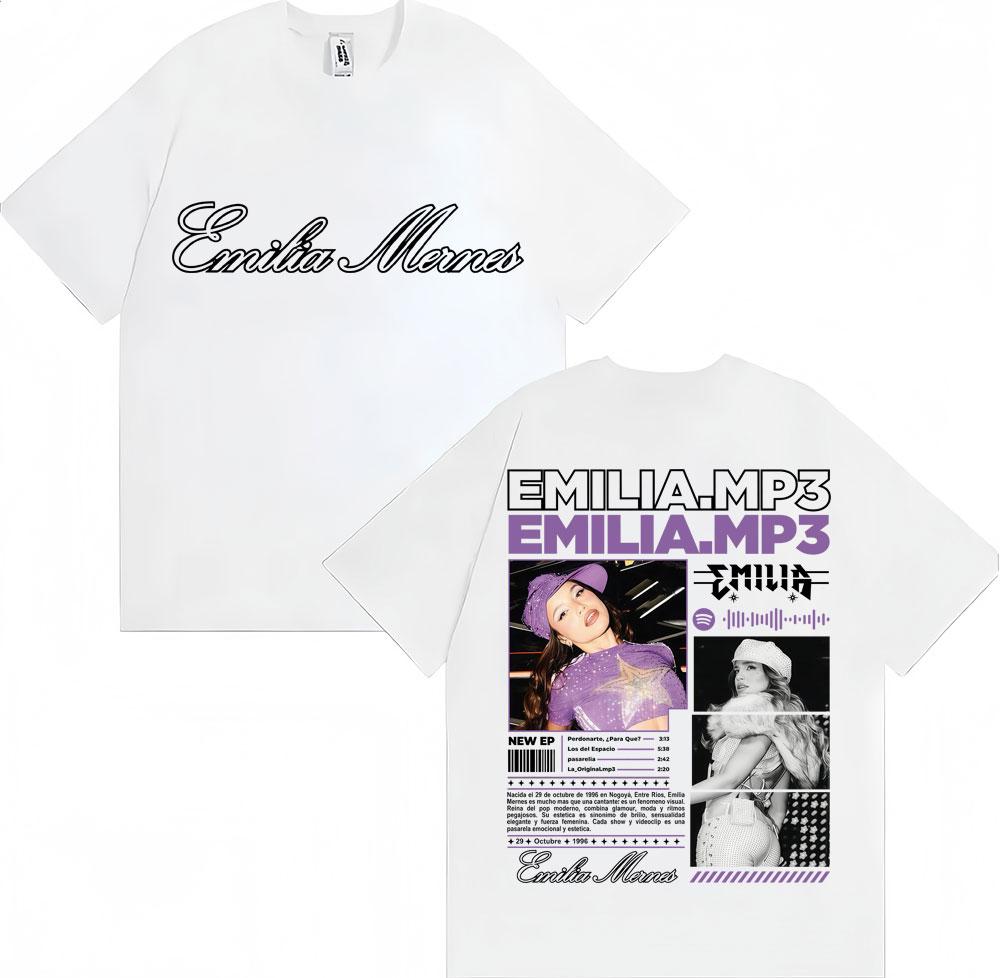 Emilia Mernes MP3 Tour Graphic TShirt Unisex Women Trendy Aesthetic Music Popular T Shirts Oversized Cotton Casual ONeck Tshirts